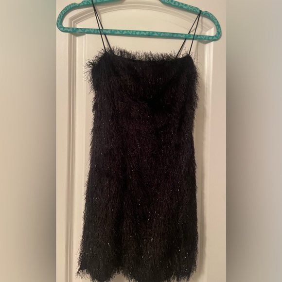 Black fringe mini dress - Picture 1 of 3